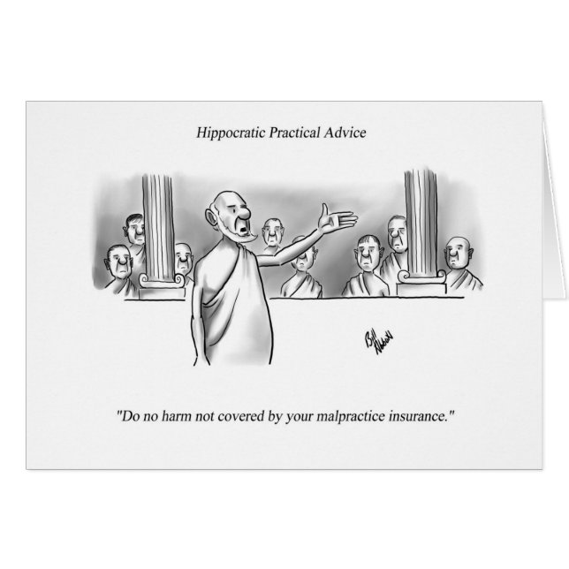 Funny Medical Humor Blank Greeting Card (Front Horizontal)