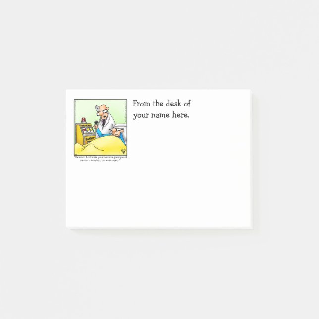 Funny Medical Humor Personalizable Post It Notes (Front)