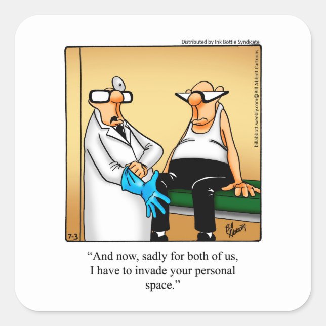 Funny Medical Humor Stickers (Front)