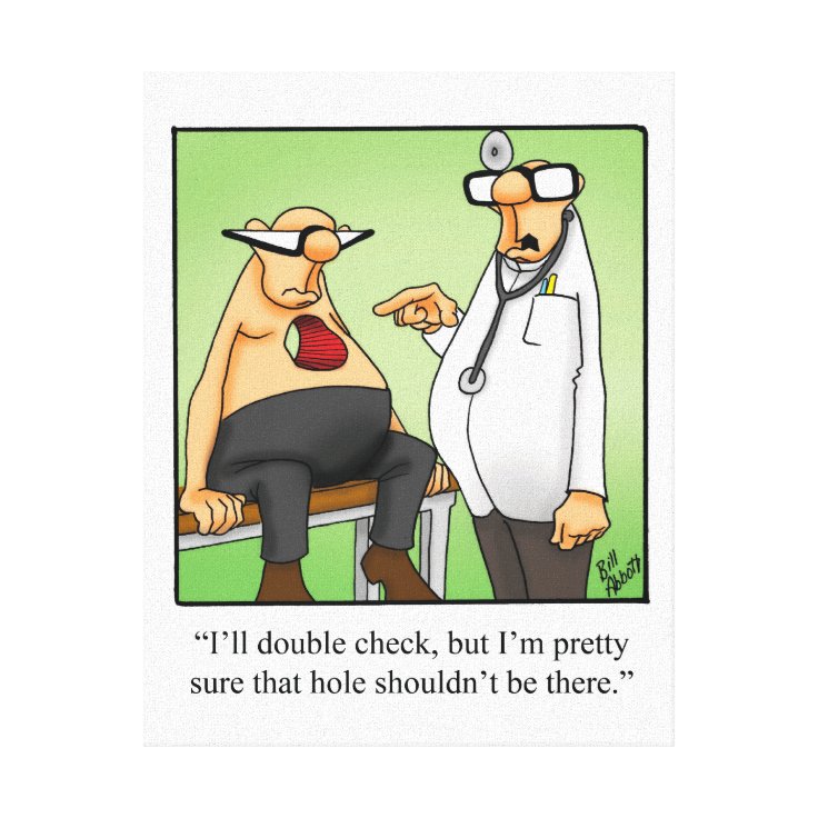 Funny Medical Humor Wrapped Canvas Art Zazzle