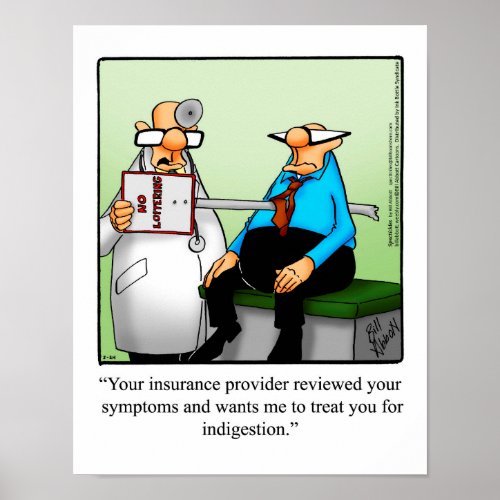 Funny Medical Insurance Humor Poster