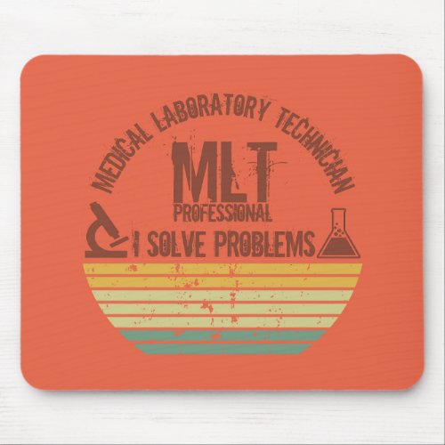 Funny medical lab tech mlt vintage sunset mouse pad