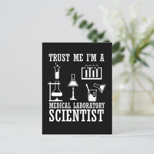 Funny medical lab tech scientist humor laboratory postcard