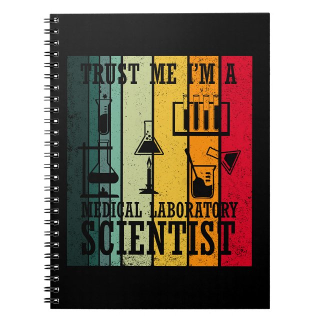 Funny medical lab tech scientist humor notebook (Front)