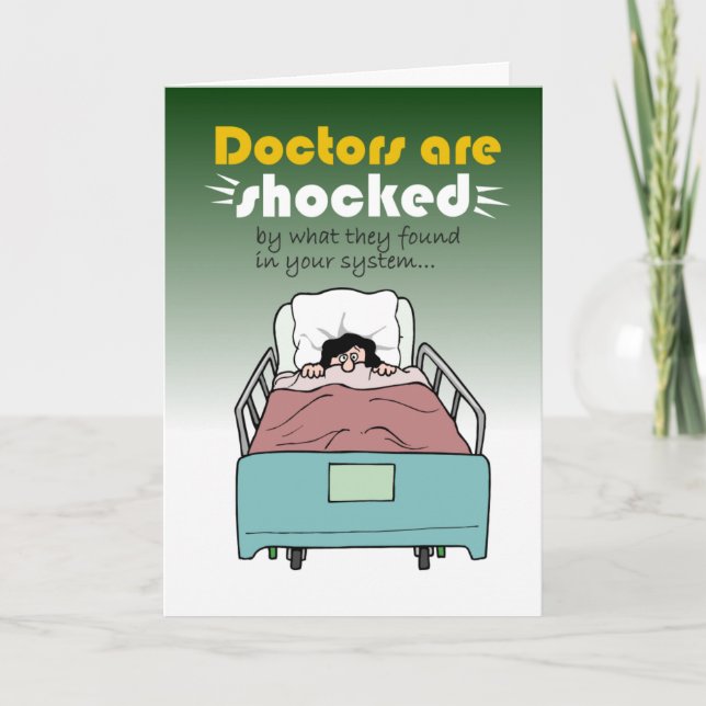 funny medical mystery get well card (Front)