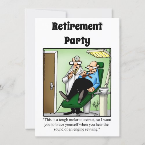 Funny Medical Retirement Humor Party Invitations