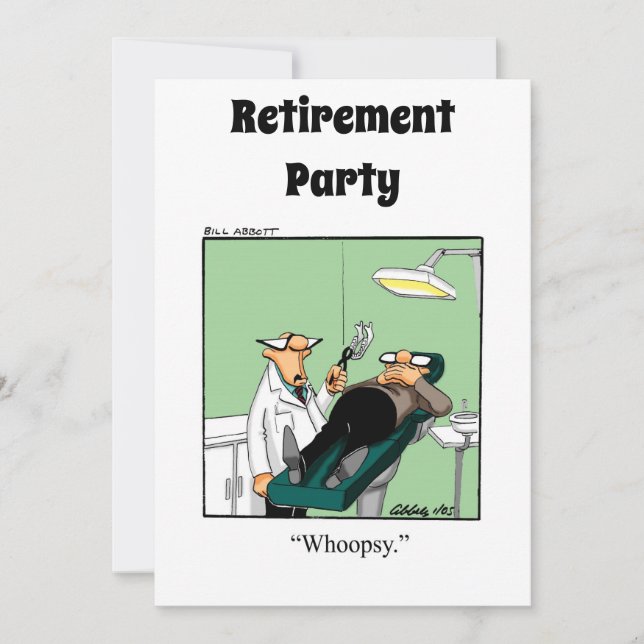 Funny Medical Retirement Humor Party Invitations (Front)