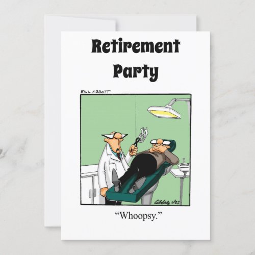 Funny Medical Retirement Humor Party Invitations