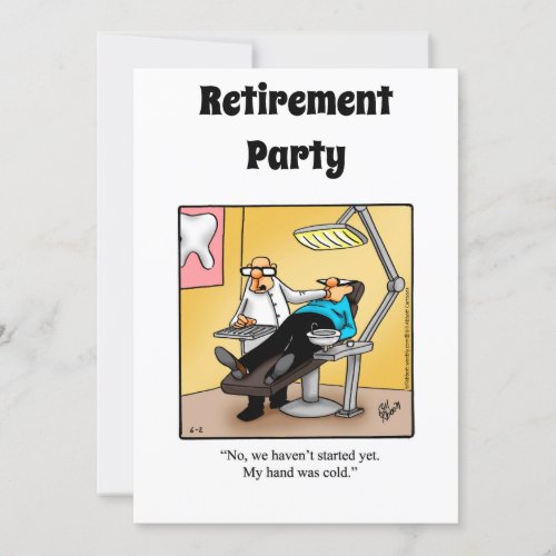 Funny Medical Retirement Humor Party Invitations