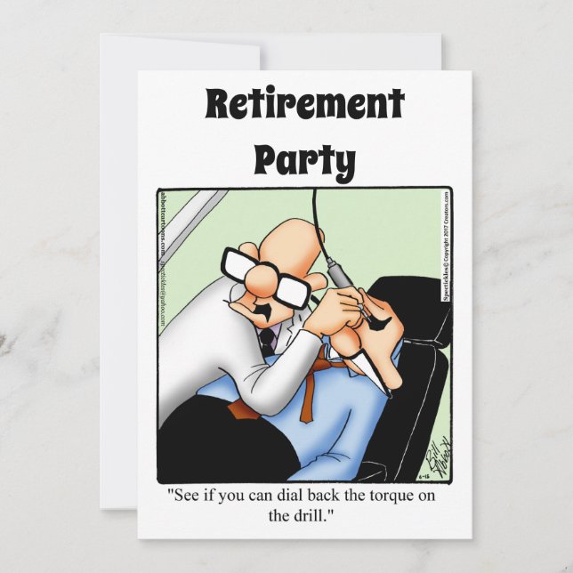 Funny Medical Retirement Humor Party Invitations (Front)