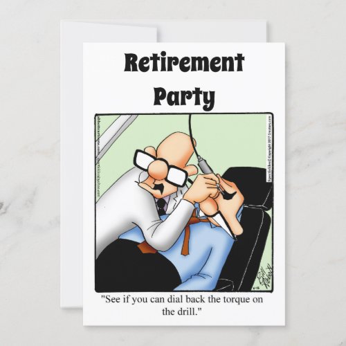 Funny Medical Retirement Humor Party Invitations