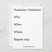 Funny Medical School Graduation Party Invitations (Back)