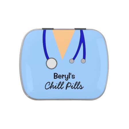 Funny Medical  Scrubs Chill Pills Custom Candy Tin