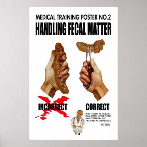 Funny medical training poster