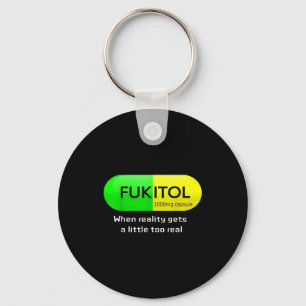 Funny Medication Gooditol Capsule Pharmacy Humor  Keychain