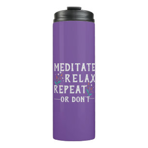 Funny Meditation Mantra Purple Yoga Thermal Tumbler