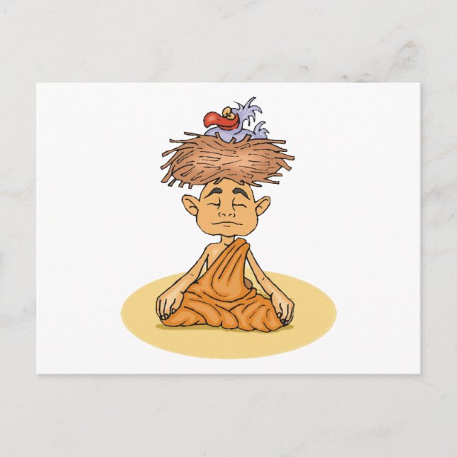 Funny Meditation Postcard (Front)