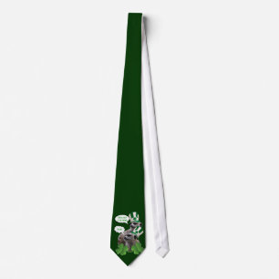Funny meerkat St Patrick's day Neck Tie