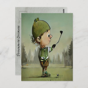 Funny Meet You On Golf Course Four Vacation Postcard