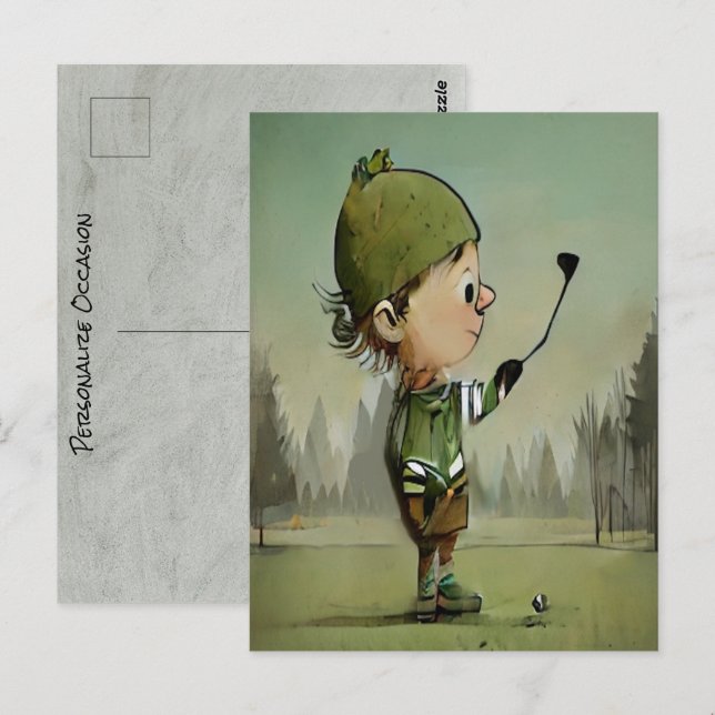 Funny Meet You On Golf Course Four Vacation Postcard (Front/Back)