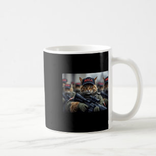 Funny Mega Cat With Rifle - Humorous Donald Trump  Coffee Mug