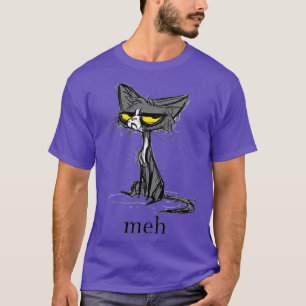 Funny Meh Cat Gift for Cat Lovers T-Shirt