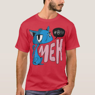 Funny Meh Cat Gift for Cat Moms and Cat Dads T-Shirt