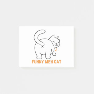 Funny Meh Cat Post-it Notes