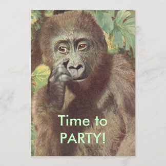Funny Meh Gorilla Party Invitations