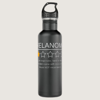 Funny Melanoma Awareness One Star Rating Cancer Su Stainless Steel Water Bottle