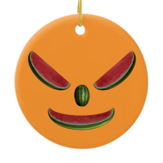 Funny Melon Face Ceramic Ornament