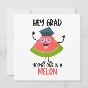 Funny Melon Pun Graduation  Note Card