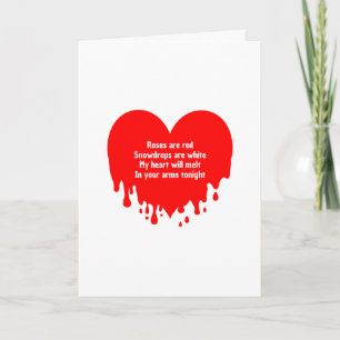 Funny Melt Heart Custom Message, Valentine´s Card
