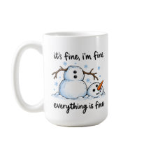 Funny Meltdown Snowman Winter Humor
