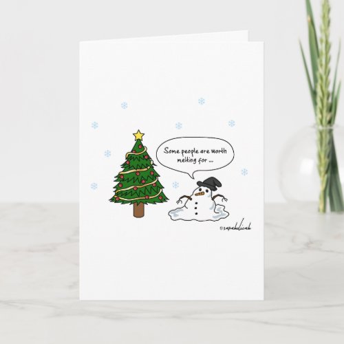 Funny Melting For People Christmas Card