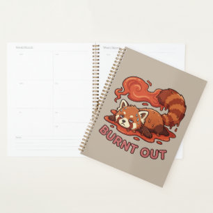 Funny Melting Red Panda Burnt Out Sticker Cute Planner