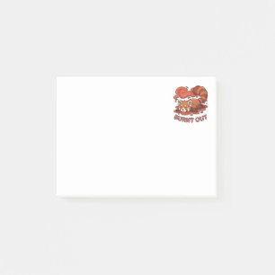 Funny Melting Red Panda Burnt Out Sticker Cute Post-it Notes