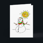 Funny Melting Snowman Christmas Joke Holidays Xmas Holiday Card<br><div class="desc">Funny Melting Snowman Christmas Joke Holiday Christmas Cards</div>