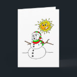 Funny Melting Snowman Christmas Joke Holidays Xmas Holiday Card<br><div class="desc">Funny Melting Snowman Christmas Joke Holiday Christmas Cards</div>