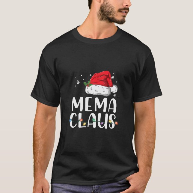 Funny Mema Claus Christmas T-Shirt Pajamas Santa G (Front)
