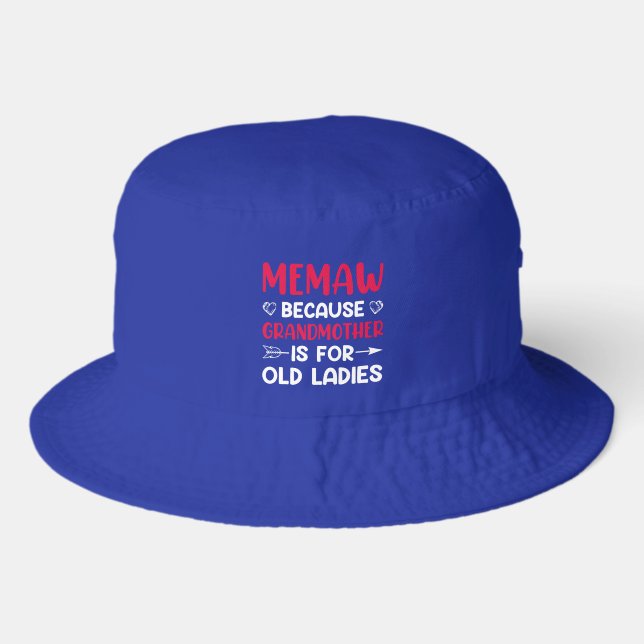 Funny Memaw Grandma word art  Bucket Hat (Front)