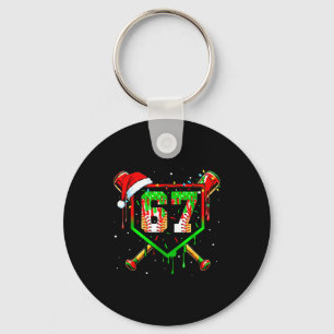 Funny Meme 67 Christmas Baseball Ice Cream Men Boy Keychain