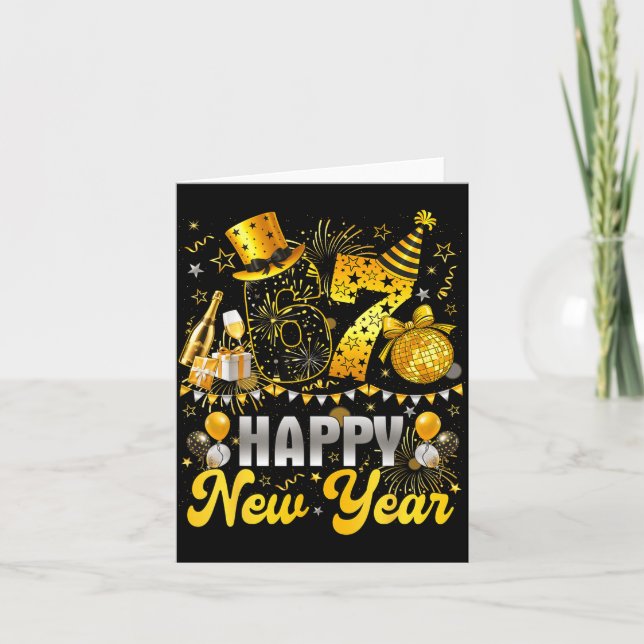 Funny Meme 67 Happy New Year 2026 Six Seven Family Card (Front)