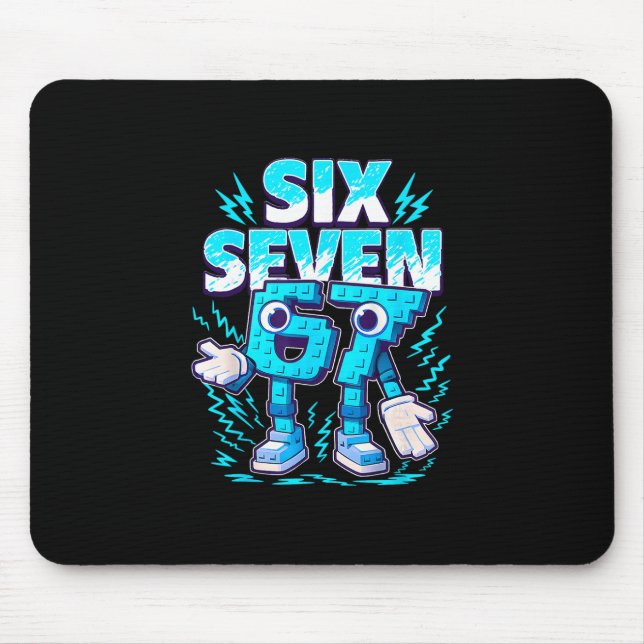 Funny Meme 67 Six Seven 6 7 Italian Brainrot Boys  Mouse Pad (Front)