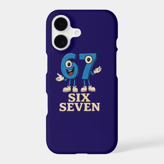 funny meme 6 7 iPhone case (Back)