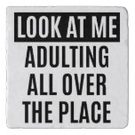 Funny Meme Adulting All Over The Place Quote Trivet at Zazzle