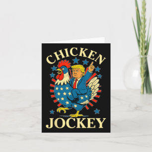 Funny Meme Chicken Jockey Card