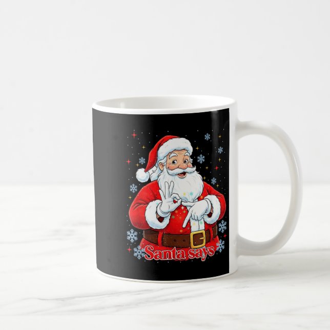 Funny Meme Christmas Santa Gift Men, Women Tee  Coffee Mug (Right)