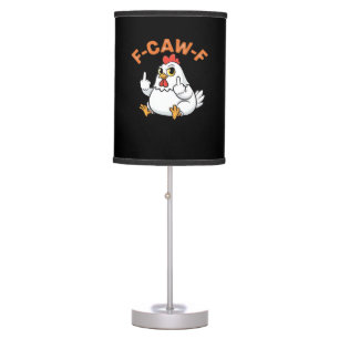 Funny Meme F-Caw-F Chicken Table Lamp