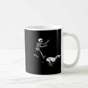 Funny Meme Greyhound Running Skeleton Halloween  Coffee Mug